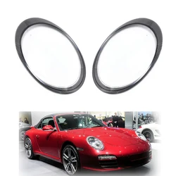 For Porsche Carrera 997 911 2005-2012 Headlamp Cover Transparent Shade Lamp Headlight Shell Lens