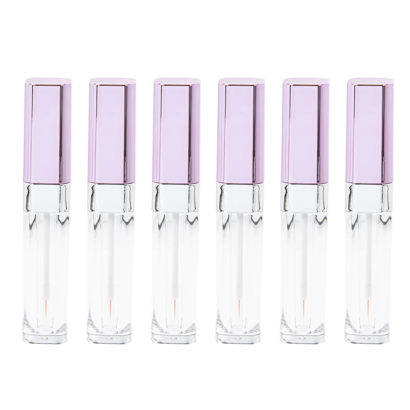 6Pcs Clear Visible Volume Mascara Eyeliner Container Bottle Set for Eyelash Cream Uniform Application Daily Use Holiday Trip