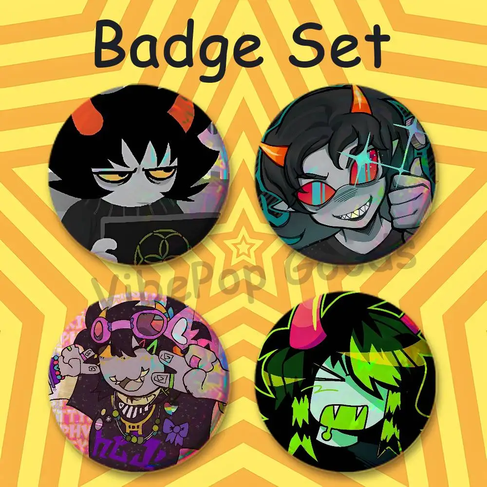T-Trolls H-Homestuck Alpha Creative Quirky Mini Pill Badges 25mm Micro Button Pins Fan-made Merch  Gift for Friends