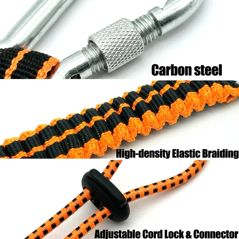 Mit Karabinerhaken Werkzeugseil Anti-Verlust-Gadget Teleskopisches Elastisches Seil für Outdoor-Wartungsarbeiten Werkzeug-Lanyard – Detail 8