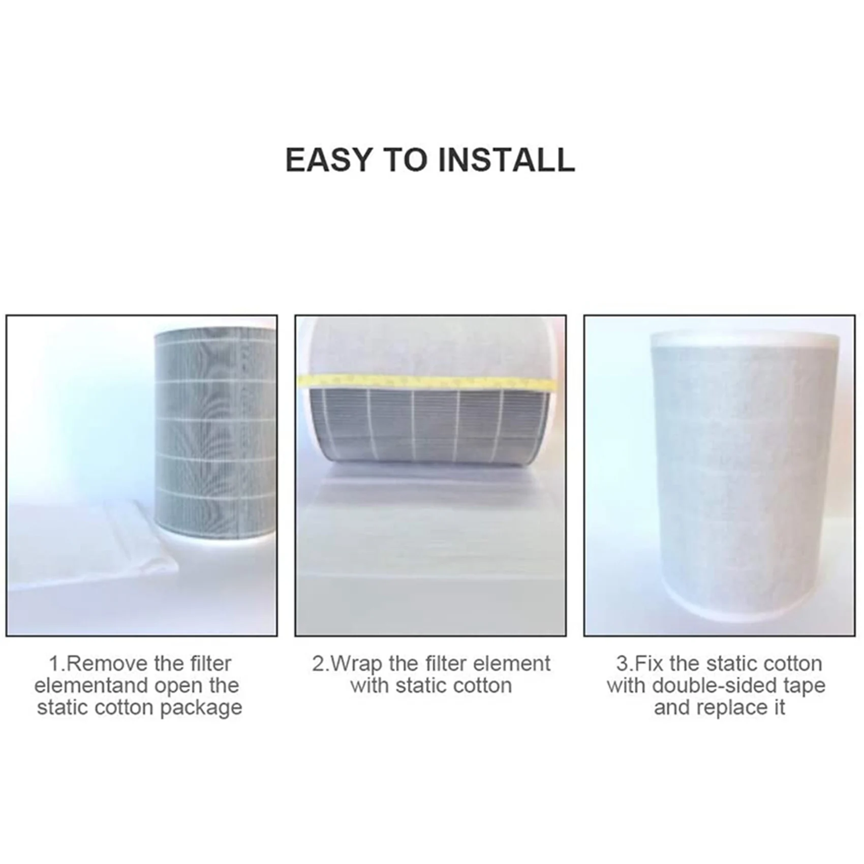 AB43-8Pcs 28 дюймов X 12 дюймов электростатический фильтр из хлопка, фильтрующая сетка HEPA PM2.5 для очистителя воздуха Xiaomi Mi