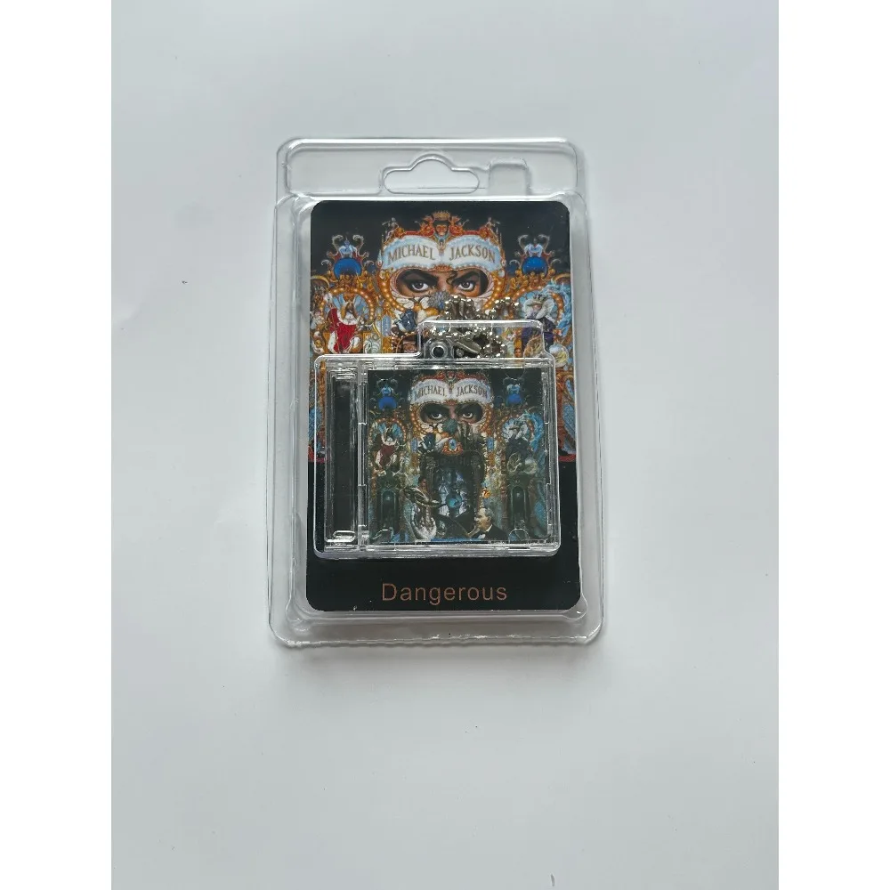 Mini CD Album Keychain Charms of Michael Jackson Merchandise with NFC, Exquisite Packaging & High-Definition Acrylic Material