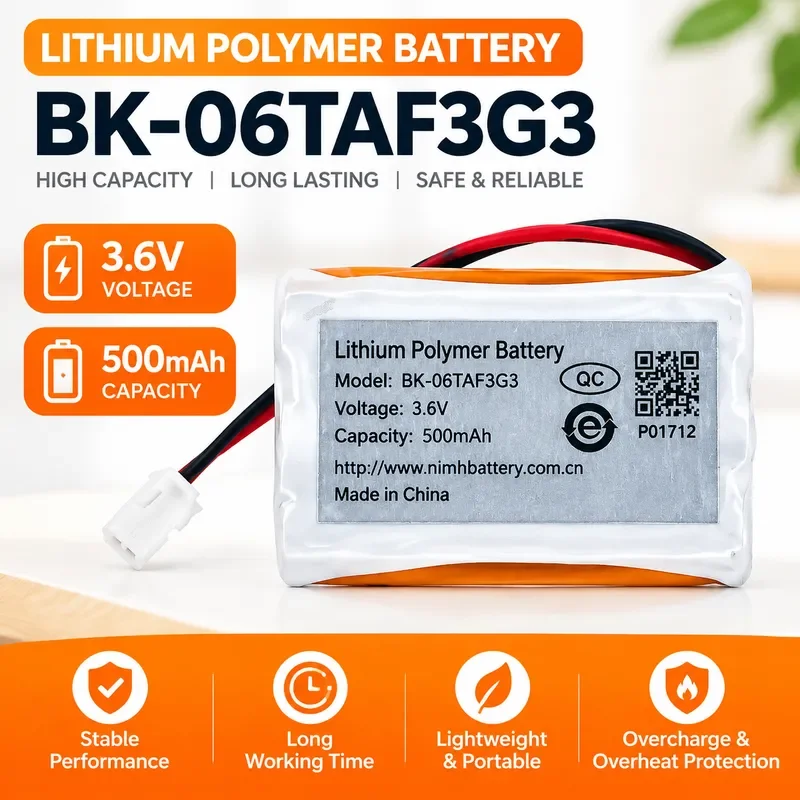 BK-06TAF3G3 3.6V 500mAh Ni-MH Rechargeable Battery for COHN BATTERY