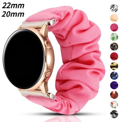 Cinturino Scrunchies da 20mm 22mm per Samsung Galaxy Watch 3/4/Classic/5/Pro/Active 2 bracciale elastico Huawei Watch GT2/Amazfit GTR/GTS