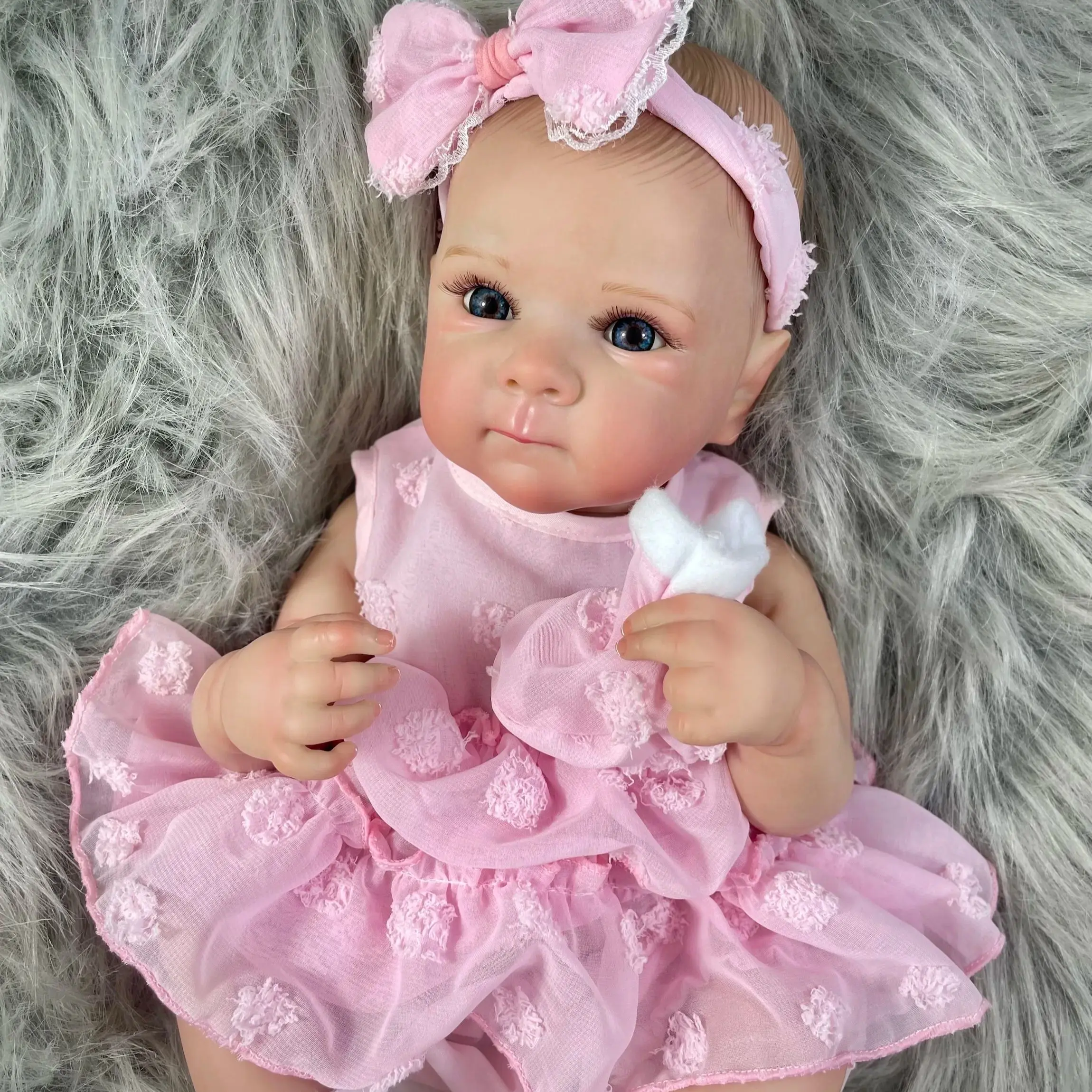 MRB 18-calowa Lalka Reborn Bettie Całe Ciało Winyl Dziewczynka Zmywalna Lalka Reborn z Malowanymi Realistycznymi Włosami Bebe Reborn Zabawki Świąteczne — zdjęcie 2