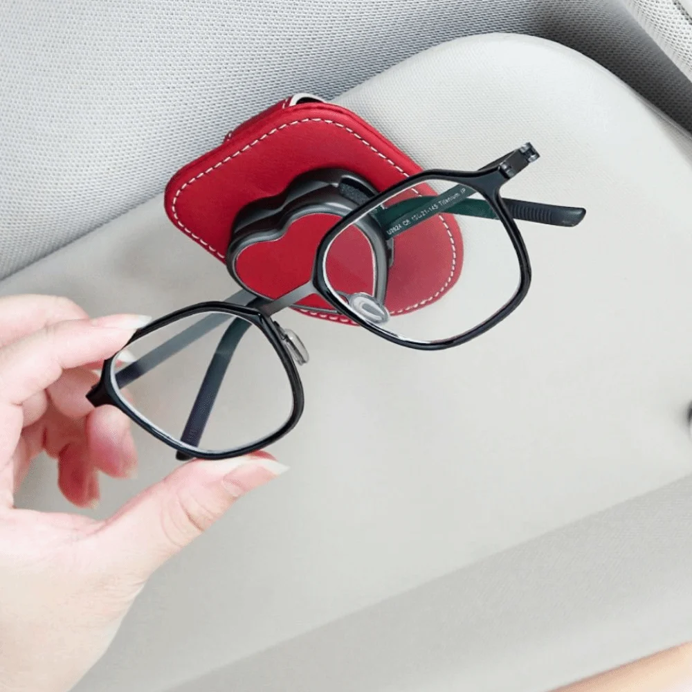 Universal Clip Design Car Sun Visor Glasses Clip Simple Installation Firm Attachment Sunglasses Holder Easy Reach