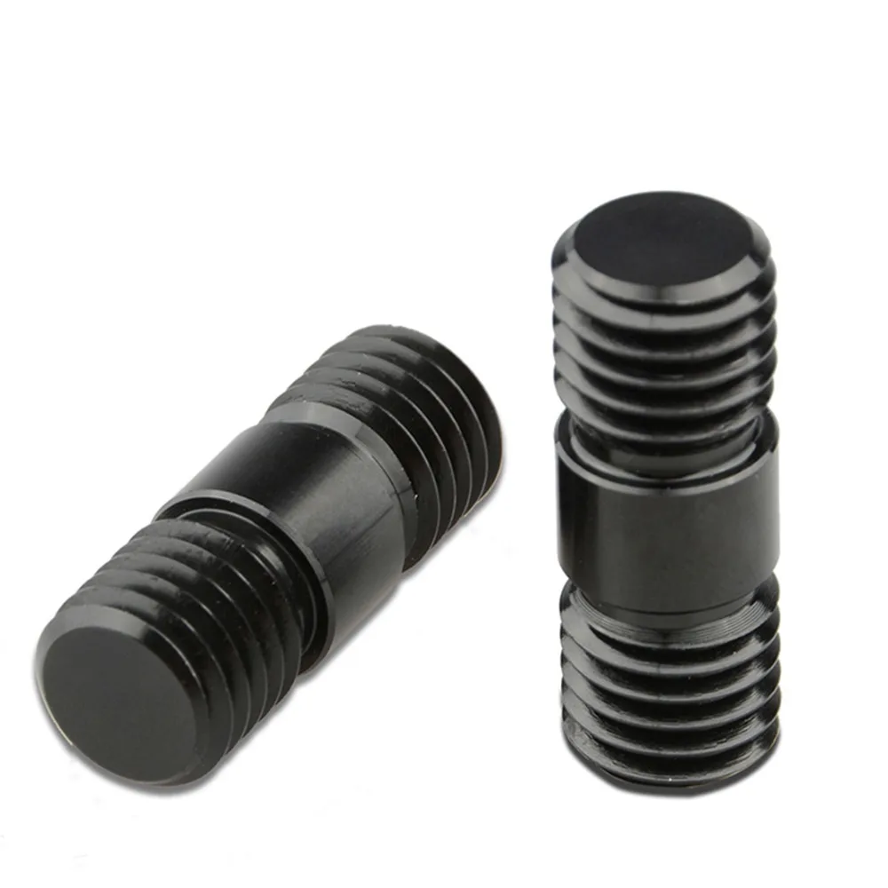 2x BGNing Aluminium M12 Gewinde Stange Verlängerung Stecker Schwarz für 15mm Schiene Folgen Fokus Support System SLR DSLR Kameras zubehör – Detail 4