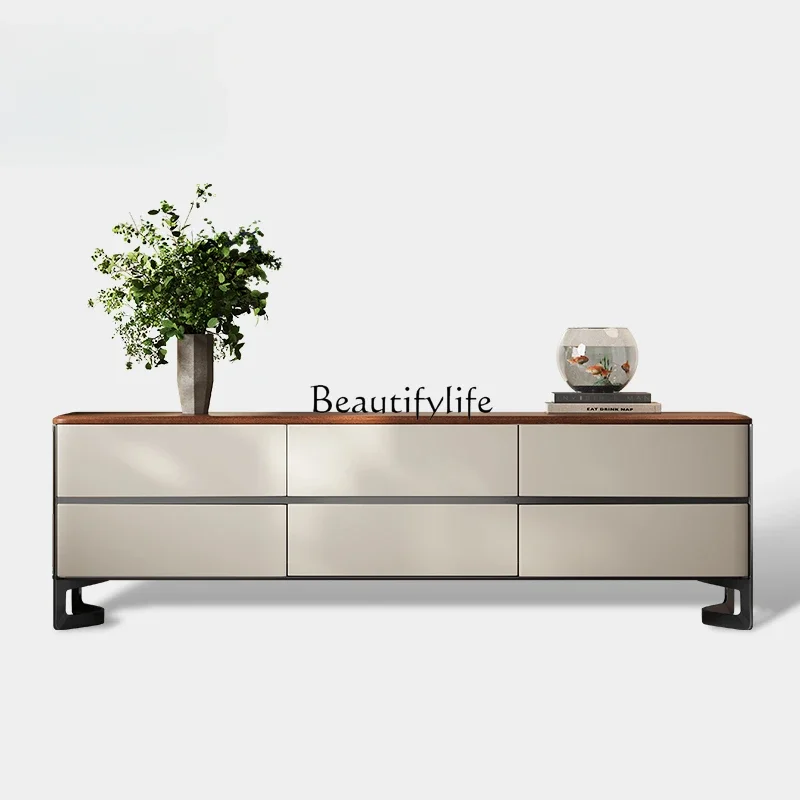 

yj5Minimalist light luxury TV cabinet high-end custom bedroom locker