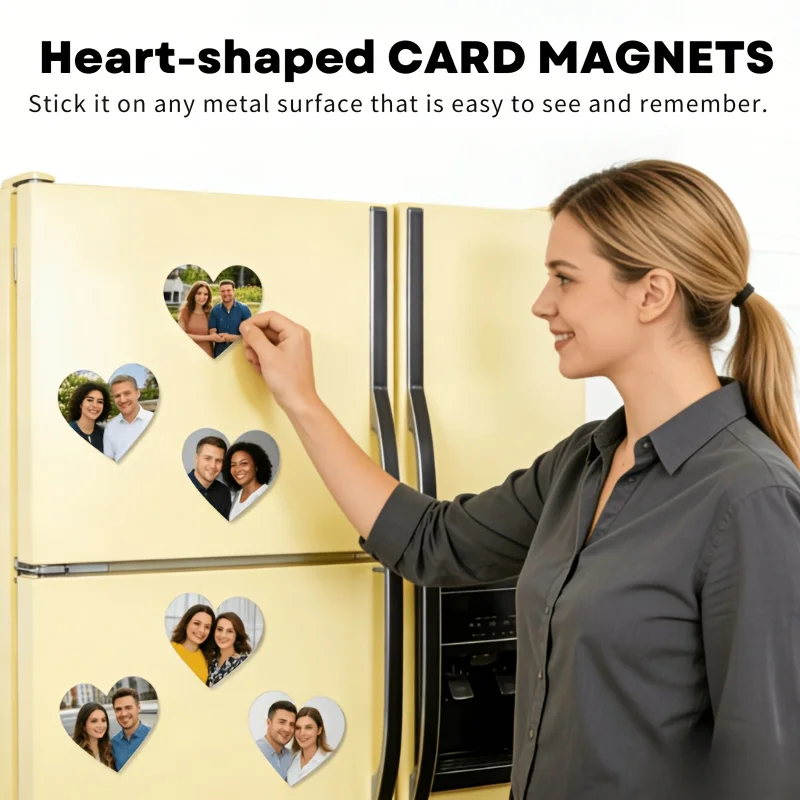 Customized Refrigerator Magnets, Personalized Photo Magnets For Weddings, Valentine's Day, Christmas, Graduations