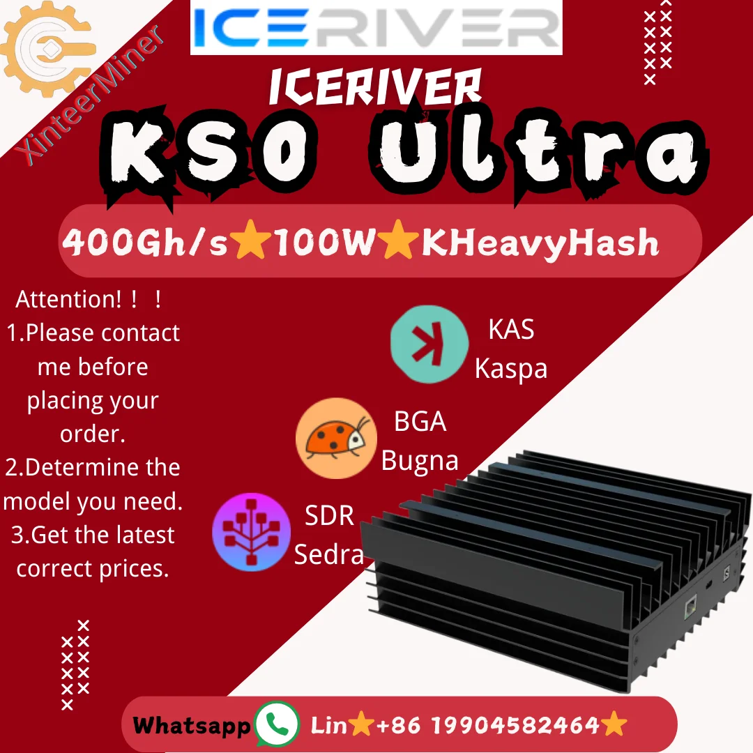 New IceRiver KS0 Ultra / KS2 Lite / AL2 Lite / KS5L / KS5M KAS Miner Kaspa Mining Machine Free Shipping with PSU