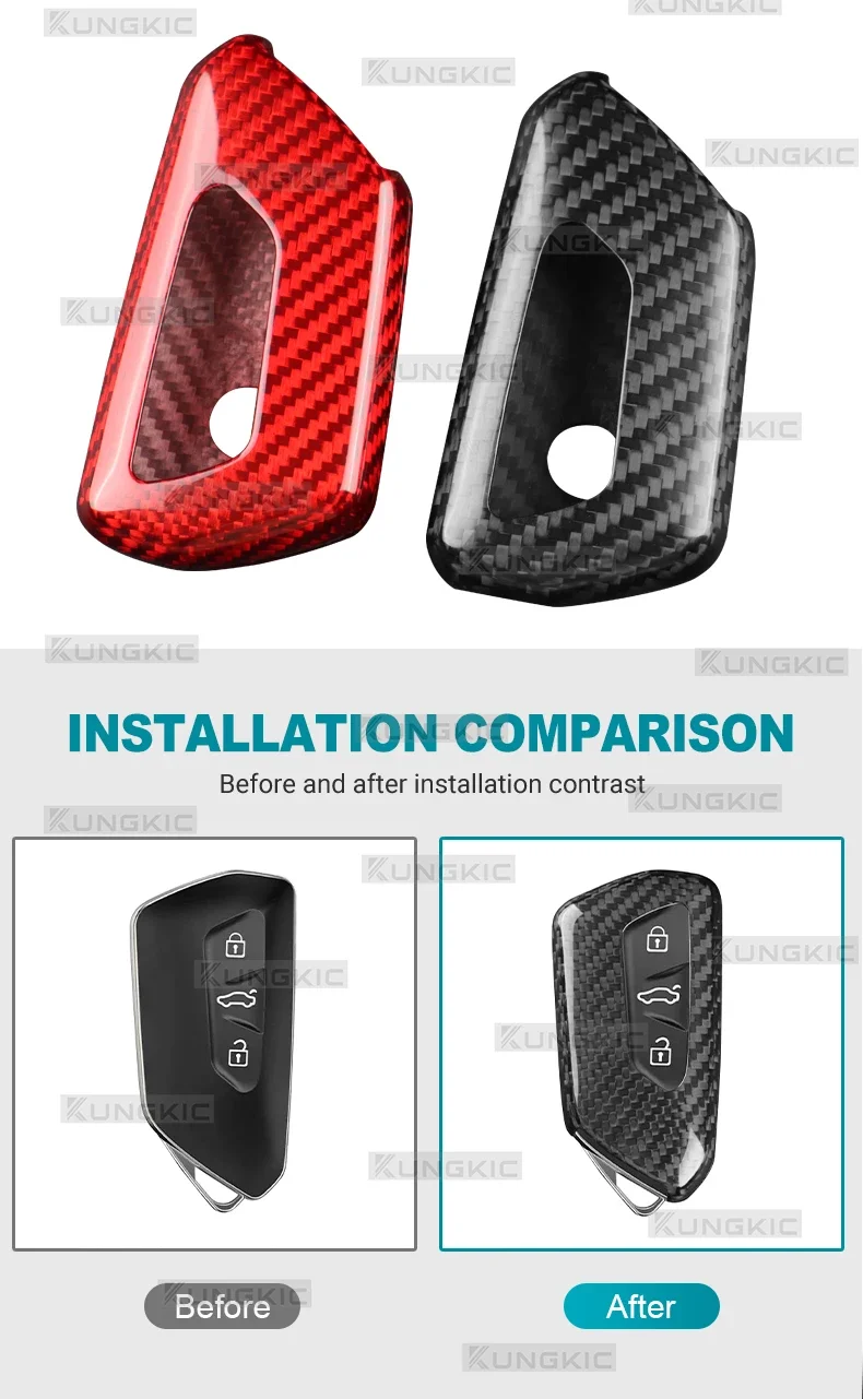 Für Cupra Formentor 2020 2021 2022 2023 2024 2025 2026 SEAT Ibiza/Arona/Leon MK4/Cupra Leon Hartschalen-Schlüsselabdeckung aus Kohlefaser – Detail 3