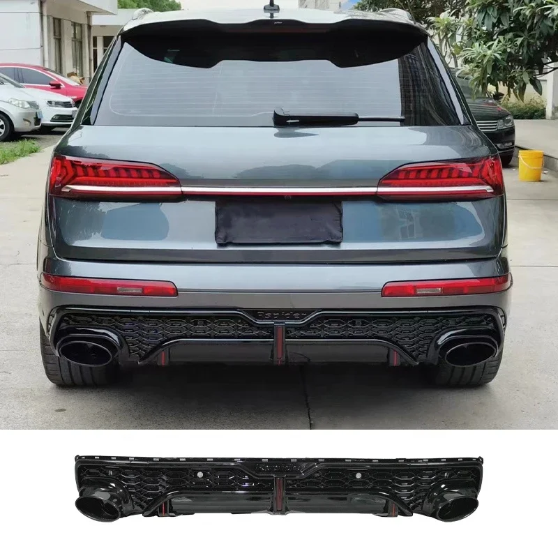 

RSQ7 Black Rear Diffuser For Audi Q7 Rear Bumper Diffuser 2020 2021 2022 2023 1 buyer