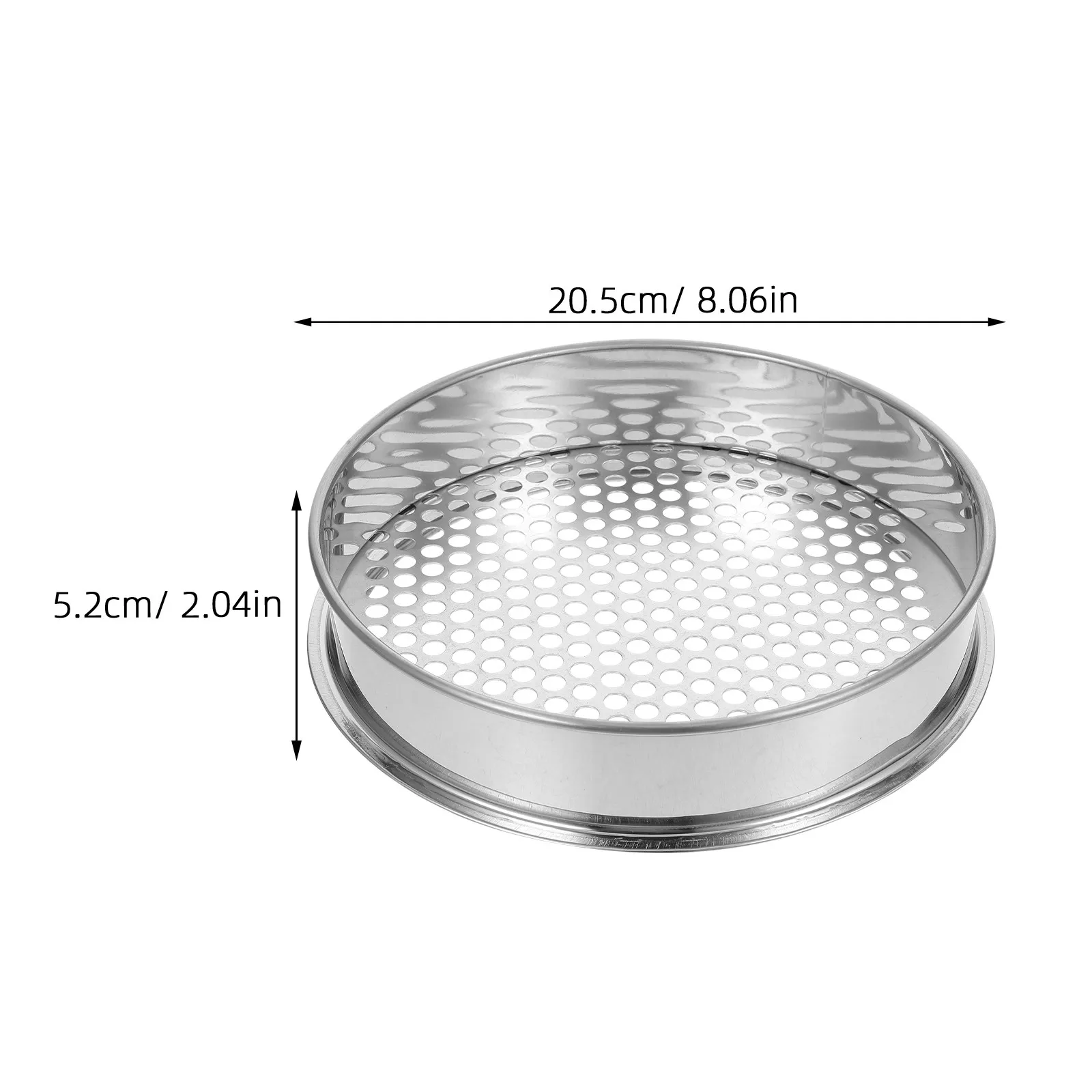 7Mm Mesh Round Stainless Steel Soil Sifter for Garden Compost Sand Dirt Gravel Rock Sifting Sorting Fine Particle Separation
