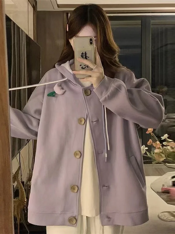 

Хлопковые толстовки с капюшоном, одежда 2000-х годов, женская спортивная одежда Y2K, базовая забавная мульти-стильная милая одежда с круглым вырезом и графическим слоем Kawaii