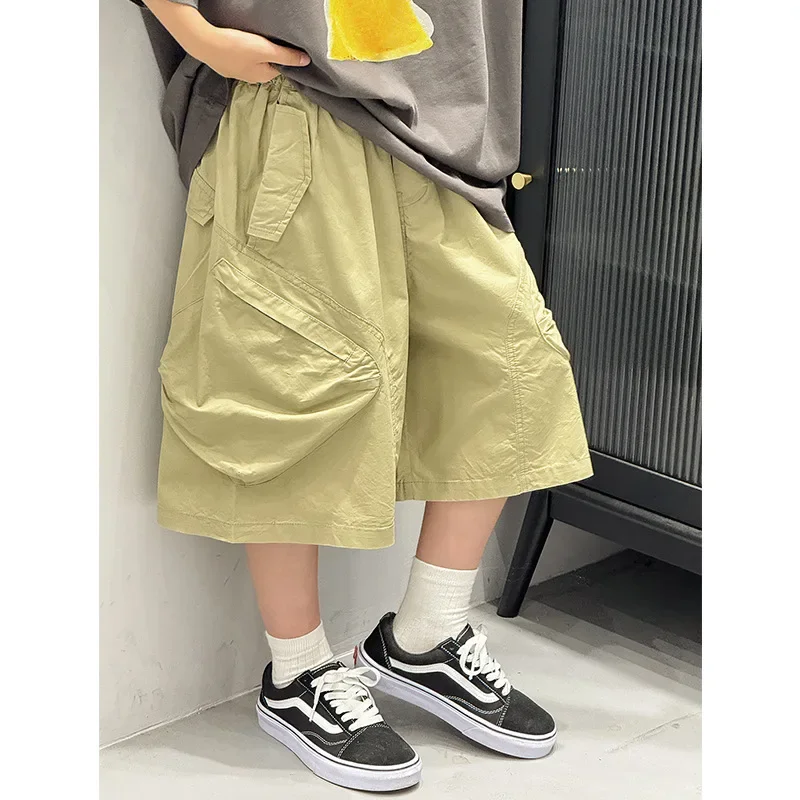 

Новинка 2025, летние повседневные шорты, летние штаны с пятью точками, детская одежда, летние штаны для мальчиков