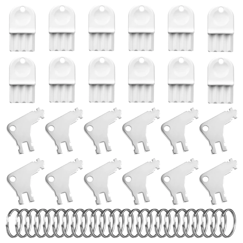 24Pcs Tissue Dispenser Key, Reliable Paper Towel Dispenser Key With 24 Metal Key Rings For Dispenser Office Buildings