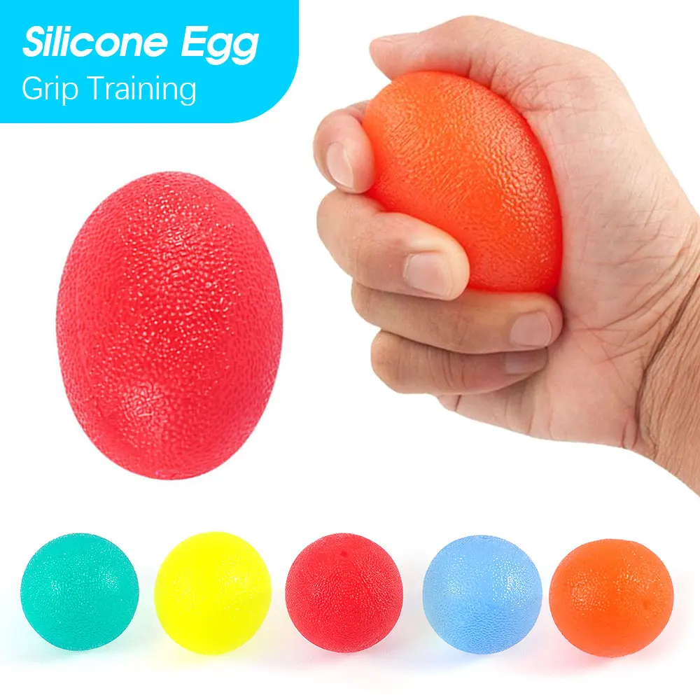 Silicone Egg Fitness Hand Expander Gripper Strengthener Forearm Wrist Finger Exerciser Trainer Stress Relief Power Ball