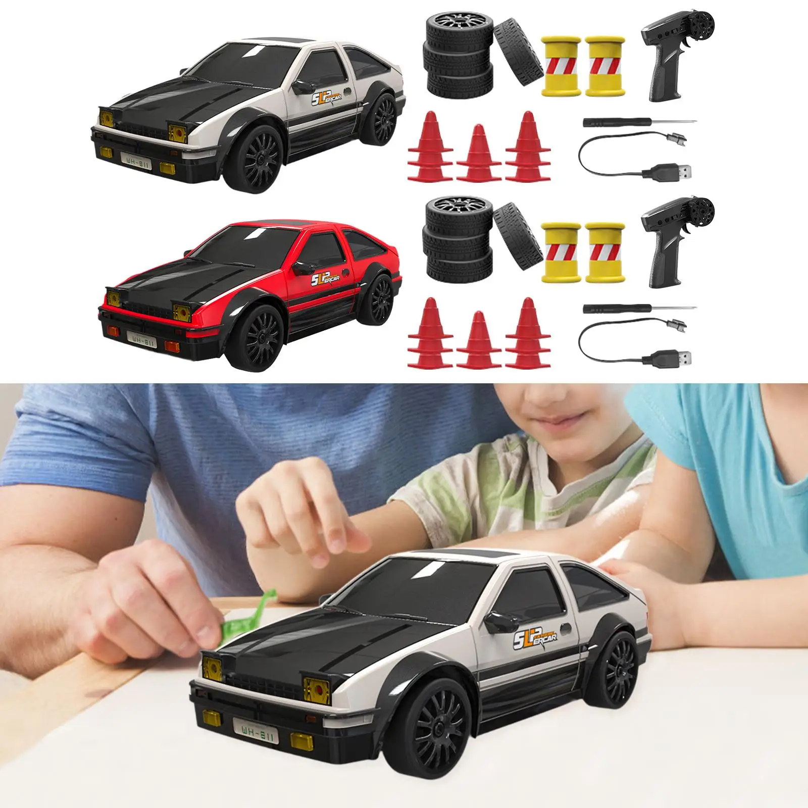 Modèle de voiture Drift pour garçons et filles, véhicule à grande vitesse, universel, cadeau, échelle 1/24