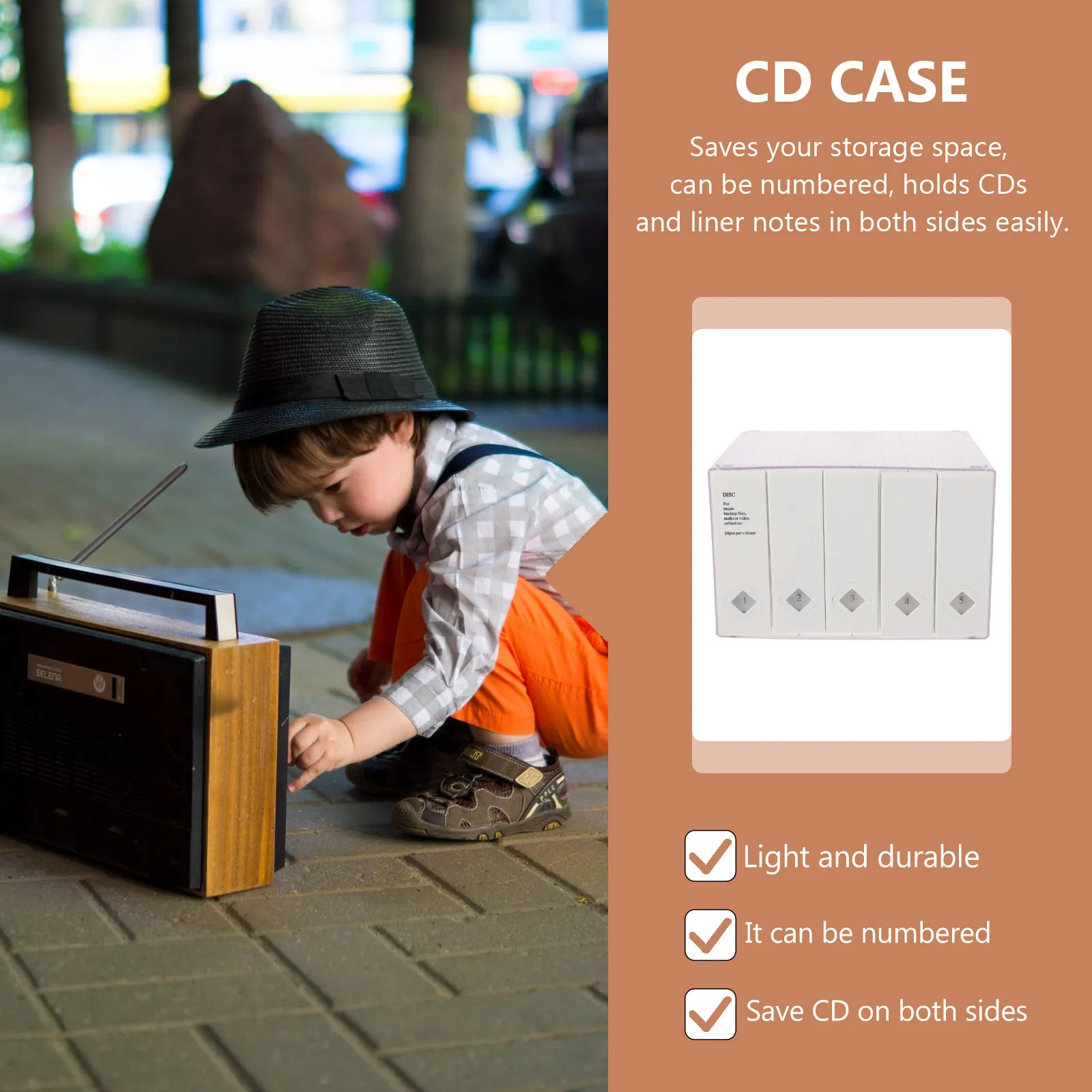 

Большая коробка для хранения дисков/CD-протекторы с пронумерованными разделителями, компактный, экономящий место дизайн для дома и офиса