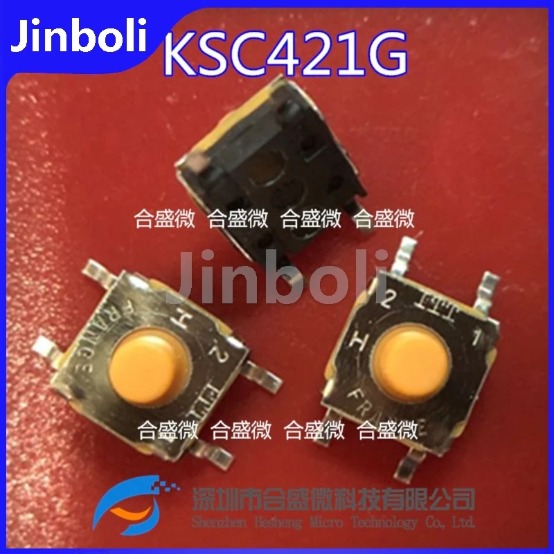 10PCS New Original KSC421G70SHLFS SMD 6.2*6.2*5.2 Tactile Tact Push Button Switch Soft Rubber Button Switch