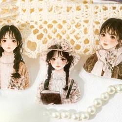 15pcs/lot Kawaii Stationery Stickers Seasons with you DIY Junk Journal Paper Planner Decorative stickers