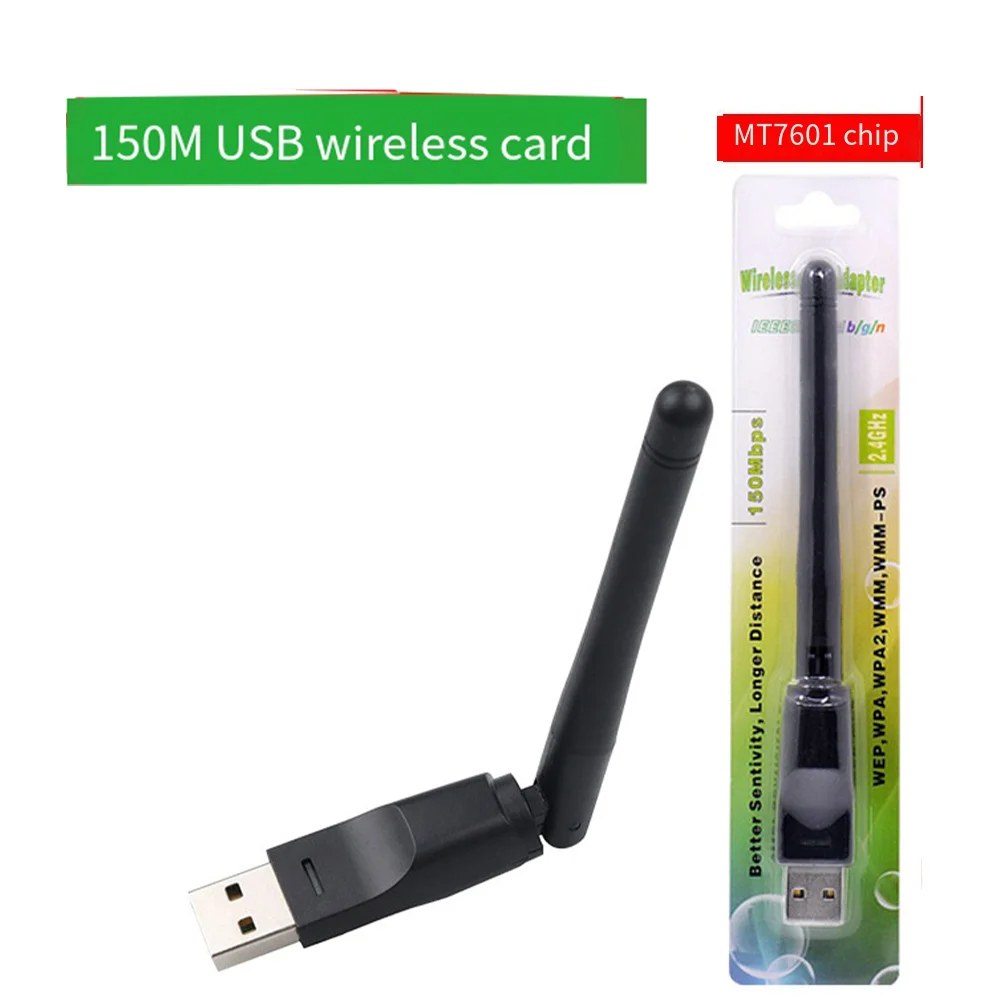 Pop 150Mbps MT7601 Wireless Network Card Mini USB WiFi Adapter LAN Wi-Fi Receiver Dongle Antenna 802.11 B/g/n For PC Windows