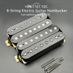 8-String Electric Guitar Humbucker Guitar Dual Coil Pickup Coil Splitting Pickup N10K/B15K Output Guitar Parts Black/White