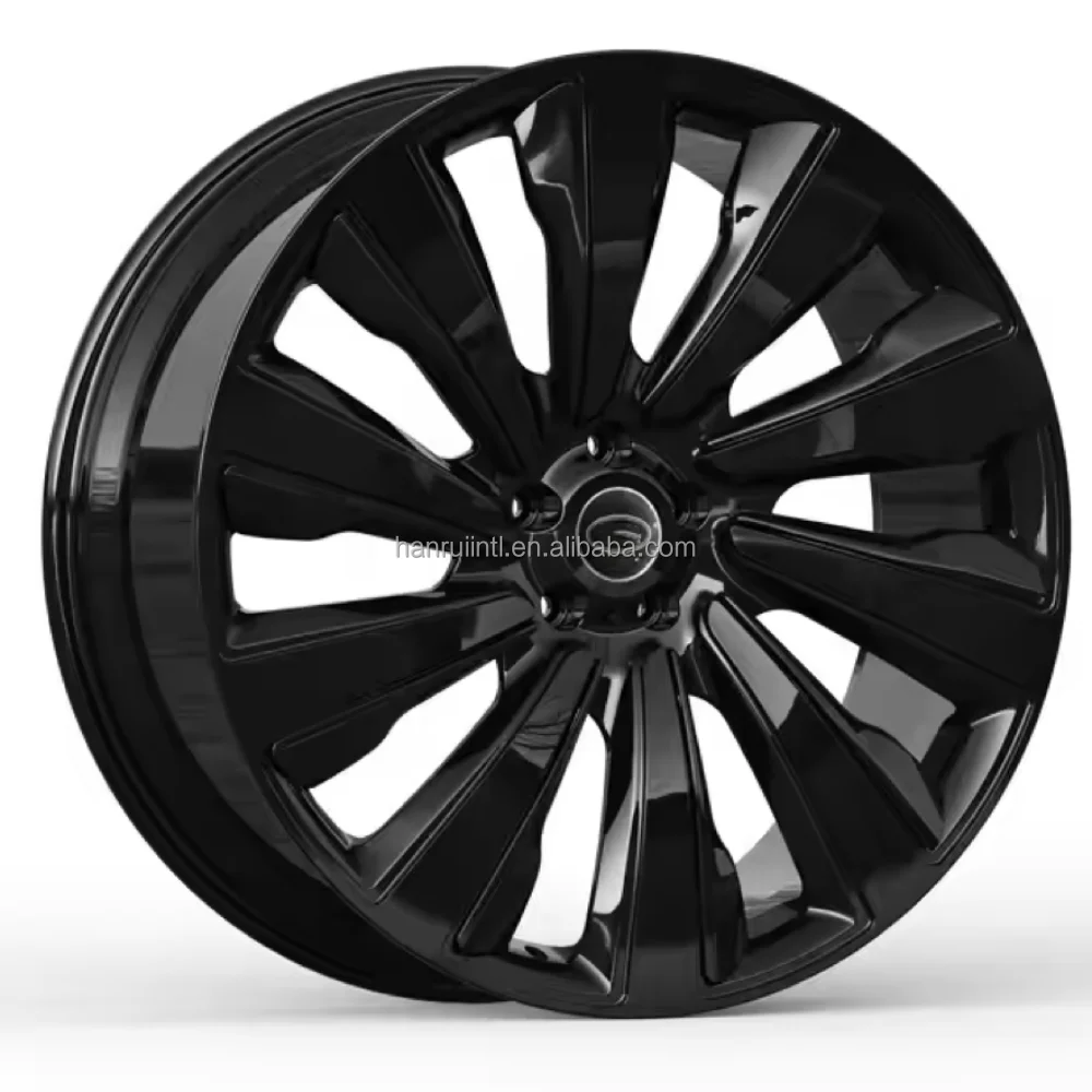 22 23 24 inch forged wheels 5X120 glossy black T6061 passenger car rims for land Ranger Rover