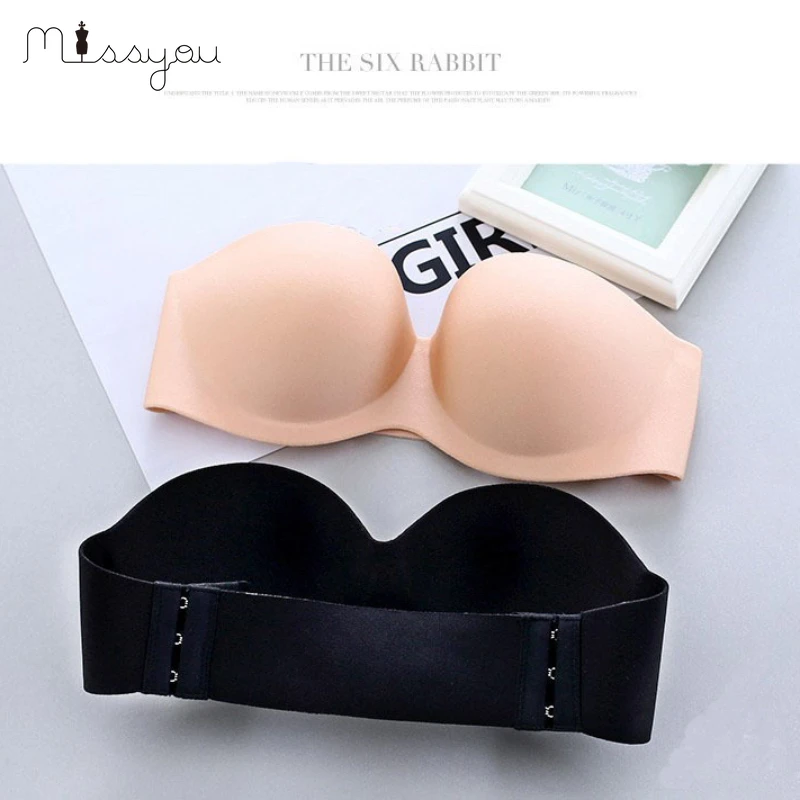 Women Magic Push Up Bra Strapless Women\'s Bras Underwired 1/2 Cup Back Band Dress Wedding Backless Invisible Bras G#