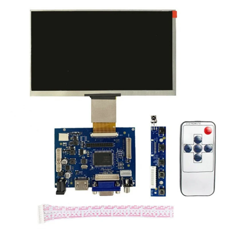 Superior-7 Inch 50Pin HD 1024X600 LCD Display -Compatible Driver Board DIY Chassis Display Kit For Raspberry Pi
