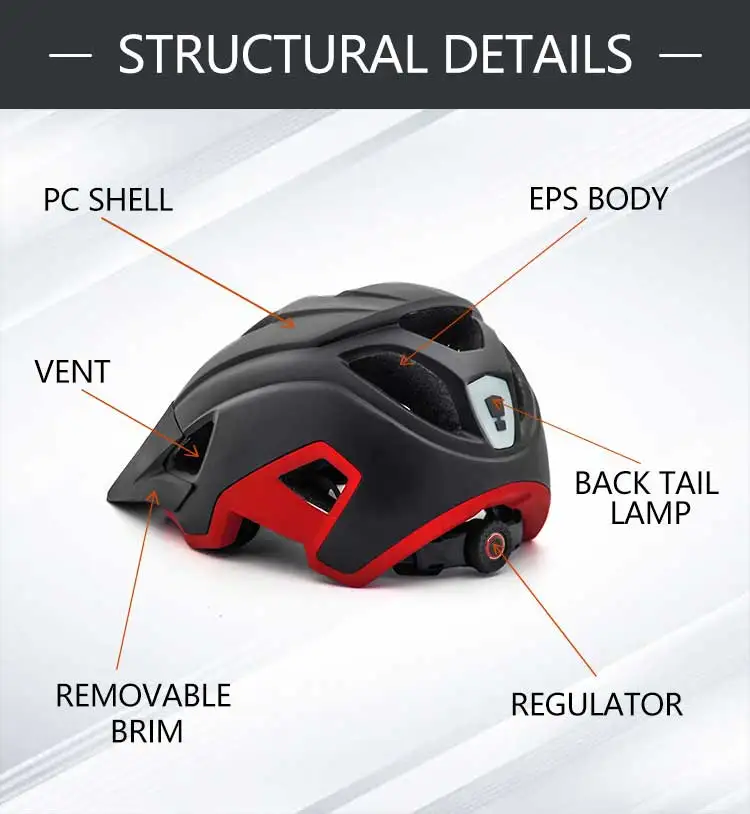 East inears neuer fahrrad helm für Erwachsene mtb ultraleichter Outdoor-Sport helm für Herren und Damen Skateboard-Mountainbike-Helm – Detail 3