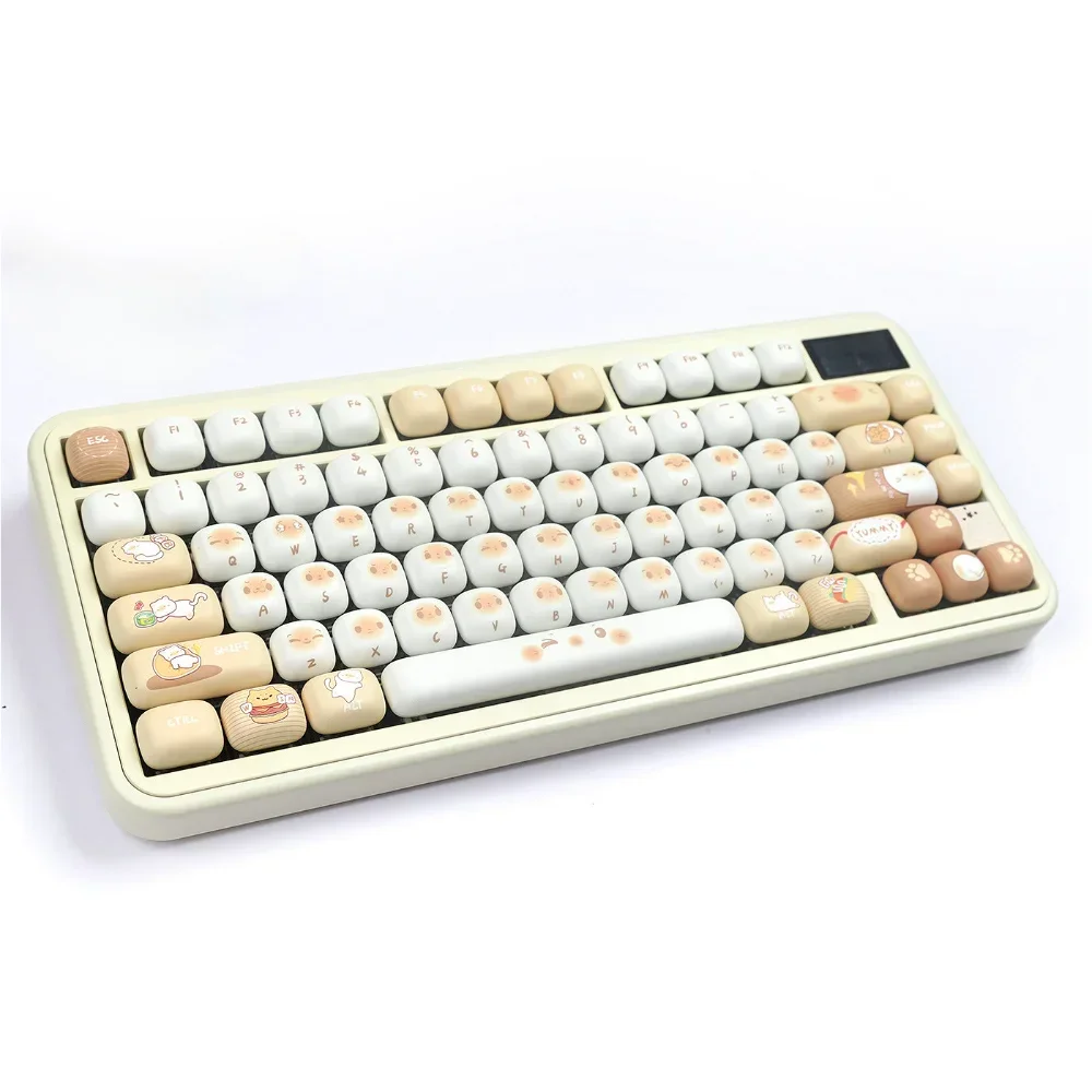 Bread Kitten MOG Keycap Set PBT Cute 137 Keys Split 7U Space per MX Switch 60/84/90/104/108 Layout tastiere meccaniche