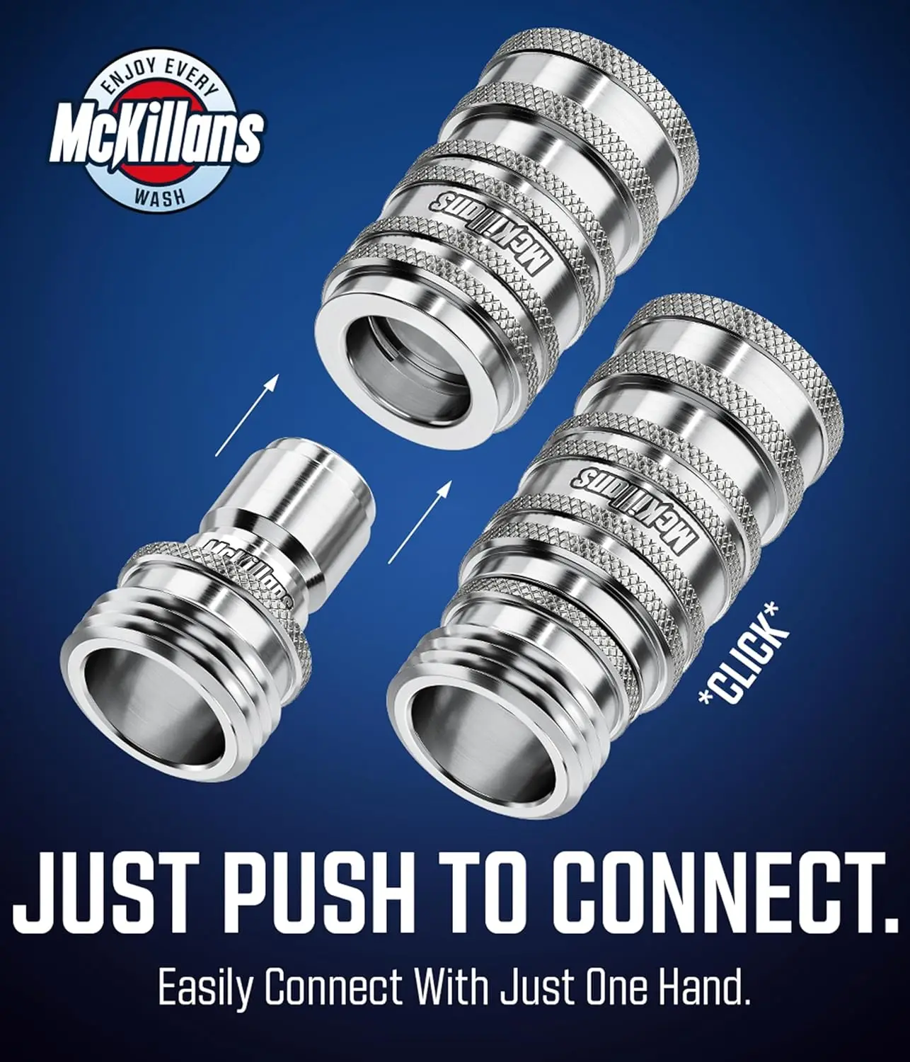 Automatic Garden Hose Quick Connect Kit - Stainless Steel Universal Fittings, 5-Piece Set for Easy Watering