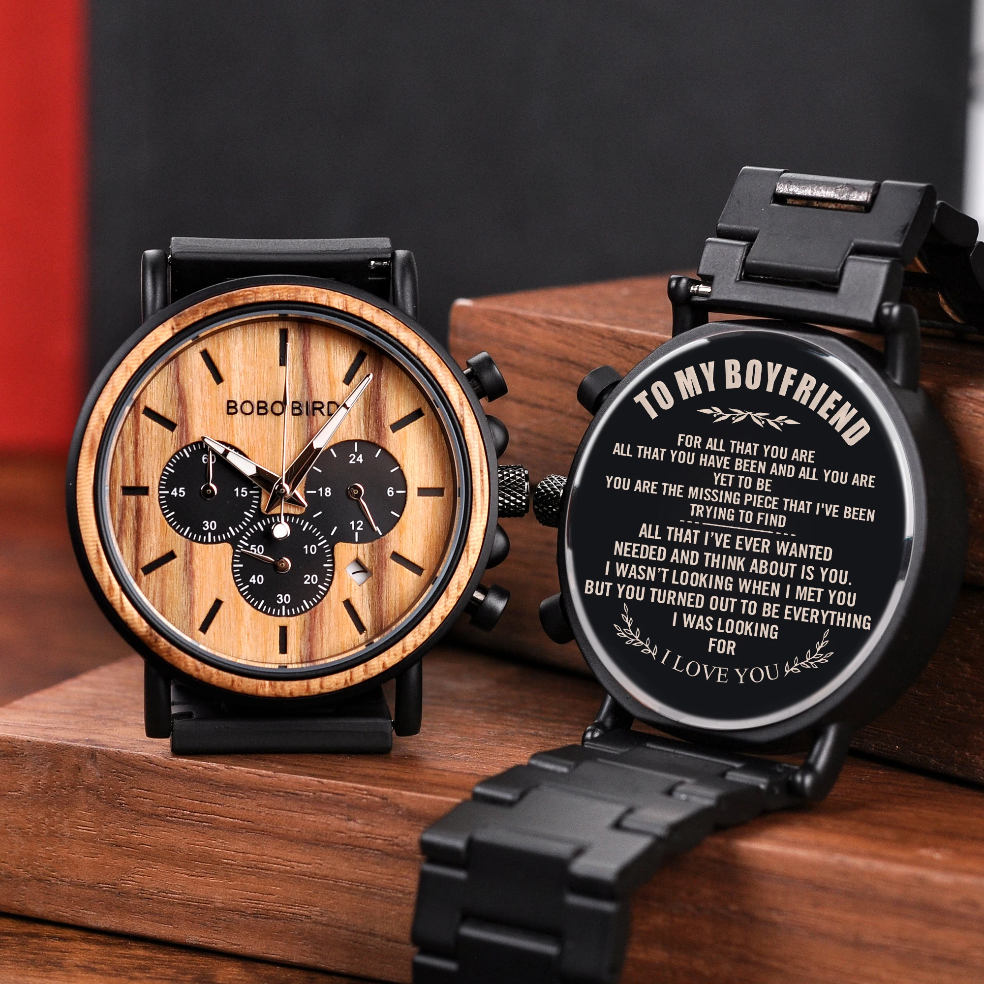 Personalized Gift Brand Logo MESSAGE Engraved Carved Laser Charge on Wood Watches Name Customize Service ONLY No Watch