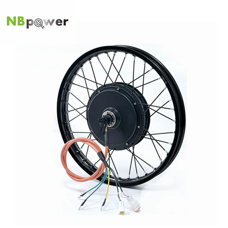 Clearance Price! Promotion Price! 19*1.6 150mm Dropout Q​S 205 3000w 5000W Hub Motor Wheel Black Motorcycle Wheel