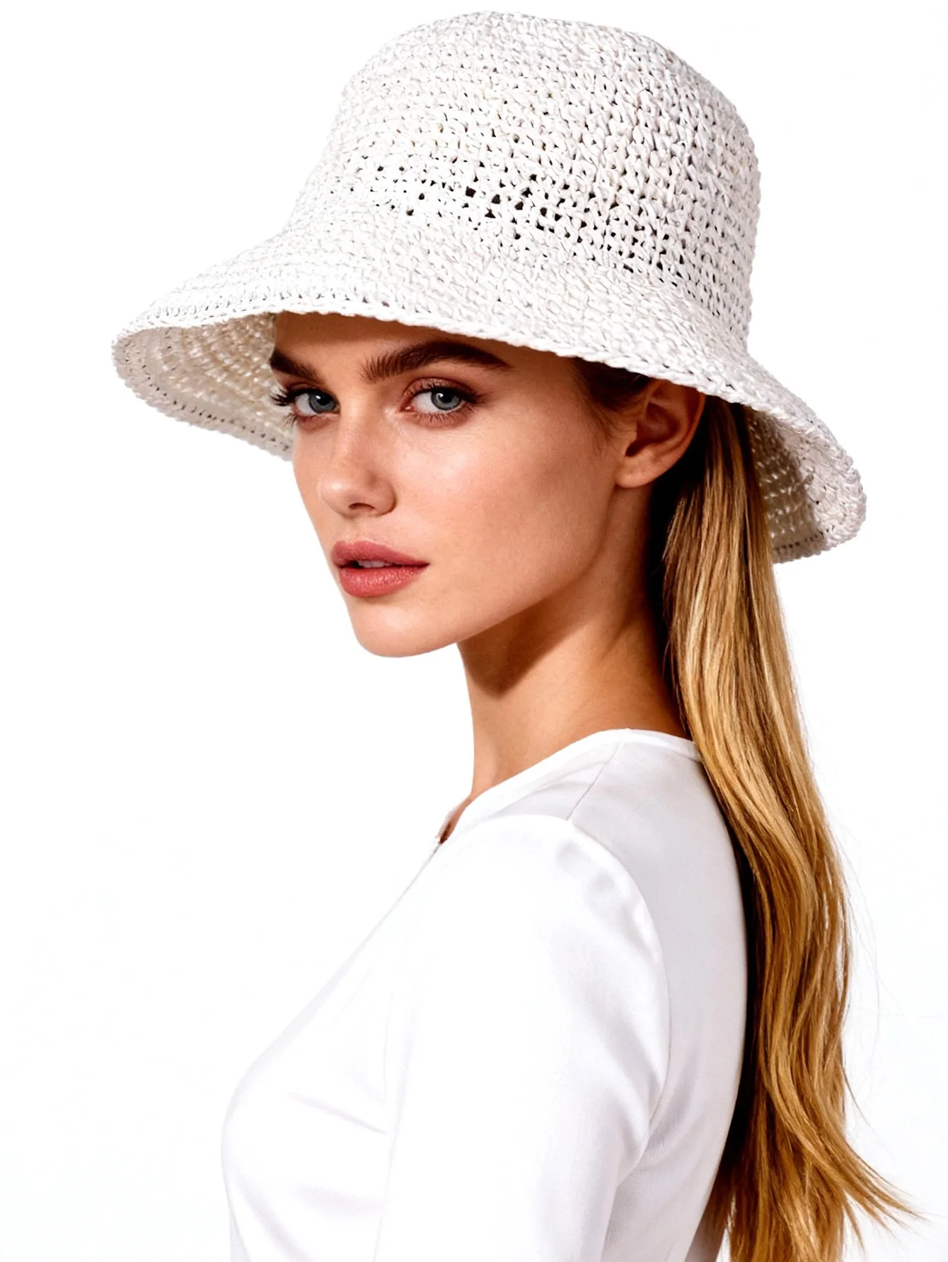 Hand Made Woven Hollow Out Papyrus Bonnet Bucket Hat For Women Ladies Wedding Church Tea Party Dress Derby Sun Hats