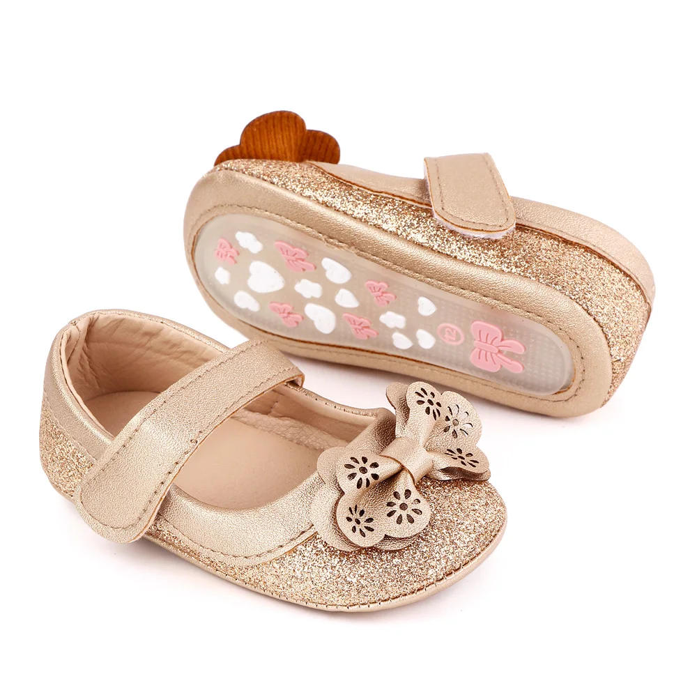 Baby Girl Shoes Cute Bowknot Soft PU Mary Jane Shoes Anti-slip Sole Spring Summer Sandal for 0-6-12m Baby Girl