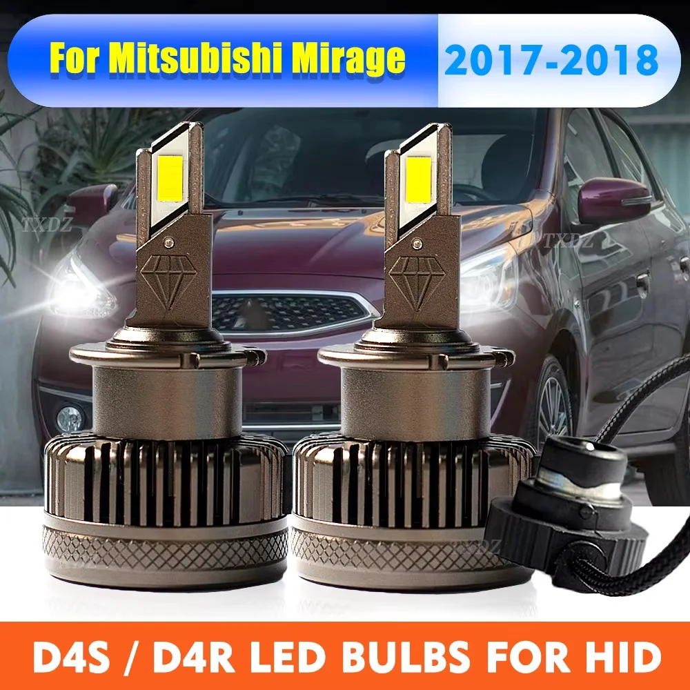 

Комплект для замены ксеноновых ламп HID на светодиодные лампы D4R/D4S для Mitsubishi Mirage 2017-2018, 6000K, 110W, Plug&Play