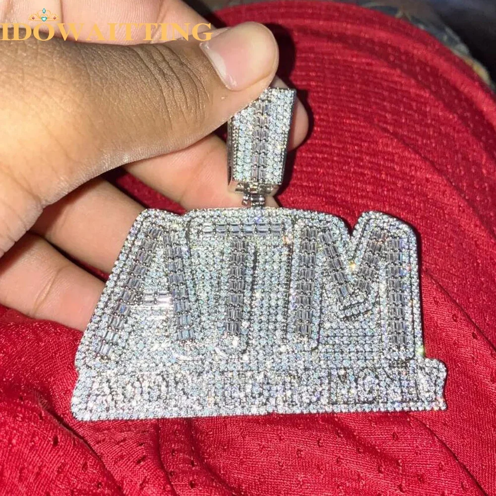 رسائل ATM مدمنة على المال قلادة مثلج خارج بلينغ 5A مكعب زركونيا تشيكوسلوفاكيا للرجال الصبي الهيب هوب روك الشرير ATM قلادة #2