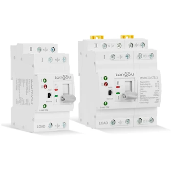 Din rail 2P/4P ATS Millisecond level 220V Dual Power Automatic Transfer Switch Electrical Selector Switches Uninterruptible Power