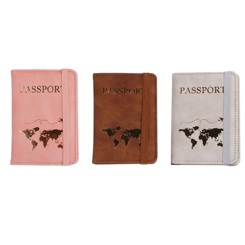 Passport Holder Cover Wallet PU Leather Cards Organizer Travel Cards Pouch Bride Wedding Gift for Women and Men