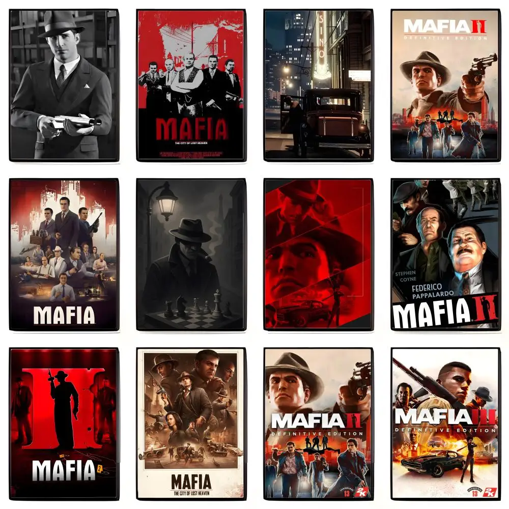 1 Mafia D_definitive Game Gangster Poster High-definition Art Sticker Self Adhesive Waterproof Home Decoration