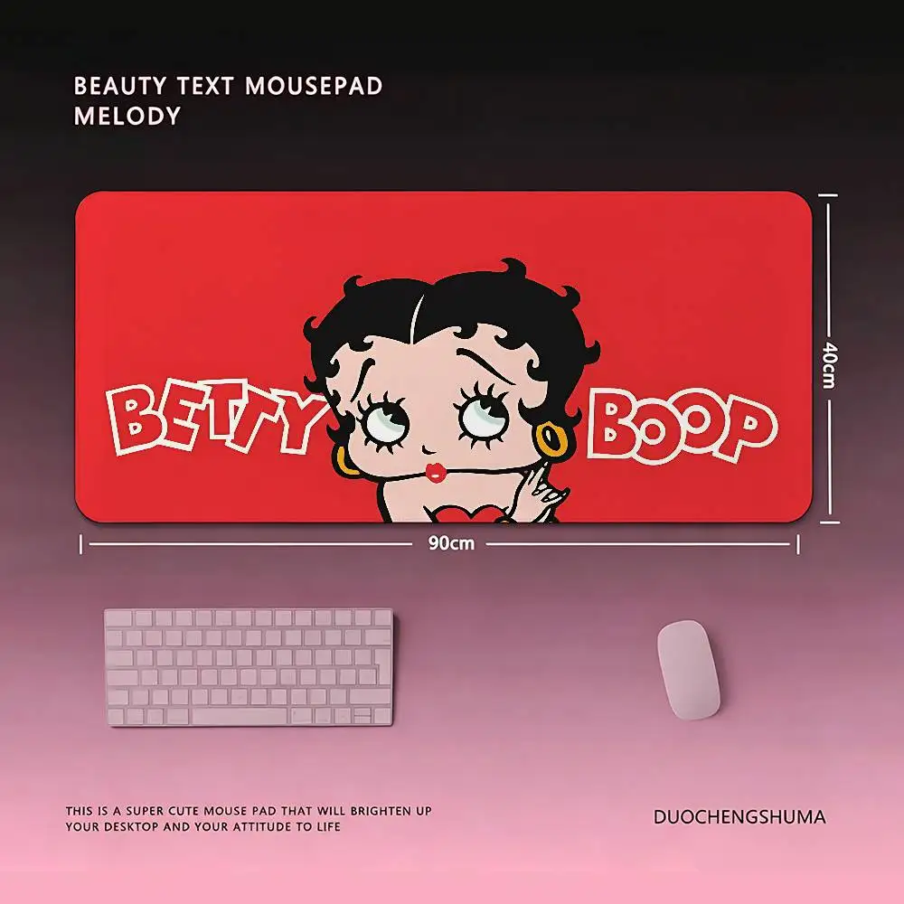 B-Betty-beautuful-B-Boops Mouse Pad Computer Mat Deskpad Laptop Keyboard Mat Office Large Landscape Mousepad