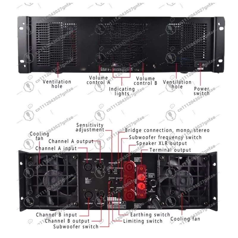 CA2 CA4 CA6 CA9 CA 12 Power Amplifier Professional 2U 3U High Power CA20 CA30 Stage Performance Amplifier