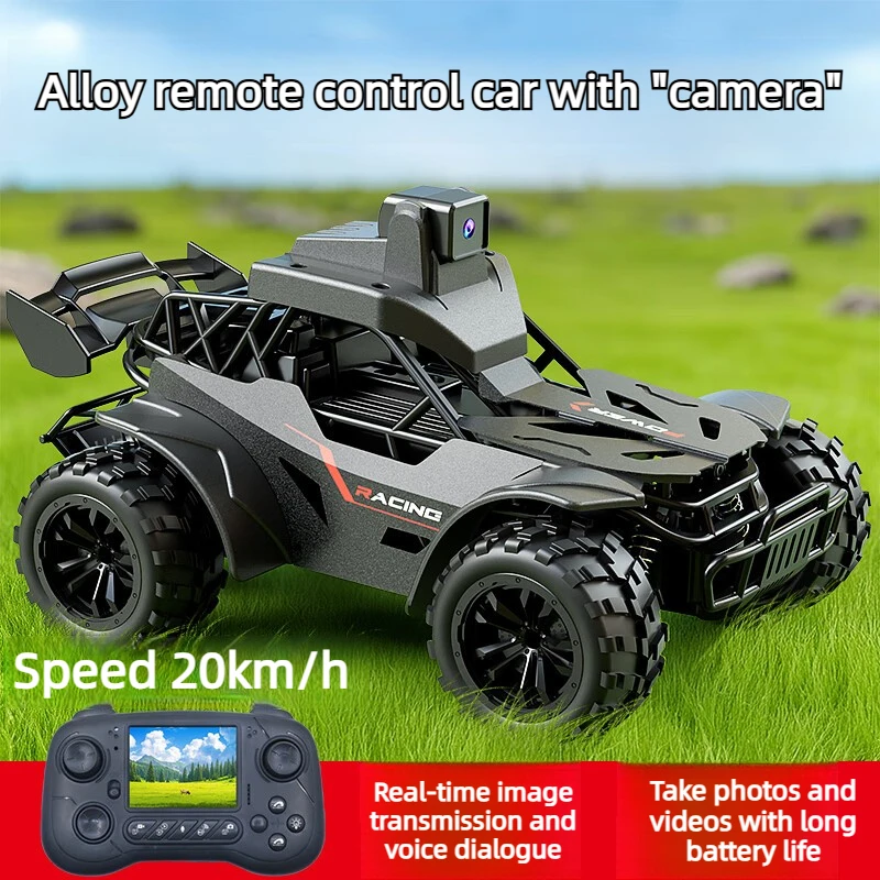 RC Off Road with Camera Call FunctionTruck Alloy Body 20 KM/h High Speed  All Terrain Long Range RC Toy Car Gift for Kids