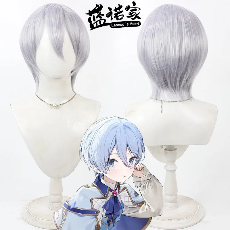

Anime Game Project Sekai Yoisaki Kanade Cosplay Wig Short Light Blue Heat Resistant Synthetic Hair Wigs Halloween