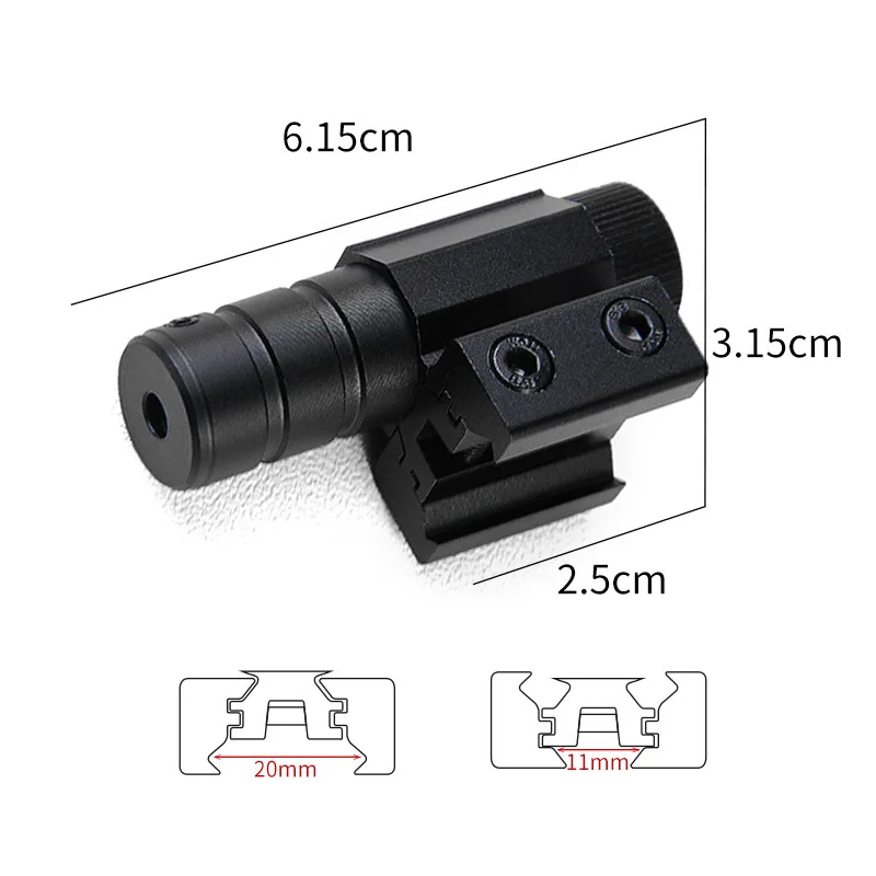 Hunting Red Green Laser Sight Pistol Accessories 11mm/20mm Laser Sight Hunting Laser Sights Hunting Optics