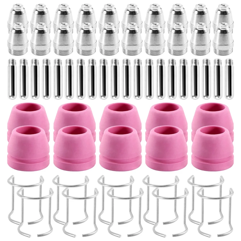 

BAAJ-WELD SG-55 AG-60 WSD-60 Комплект расходных материалов для плазменной резки, наконечники 40/50/60 А (60 шт.)