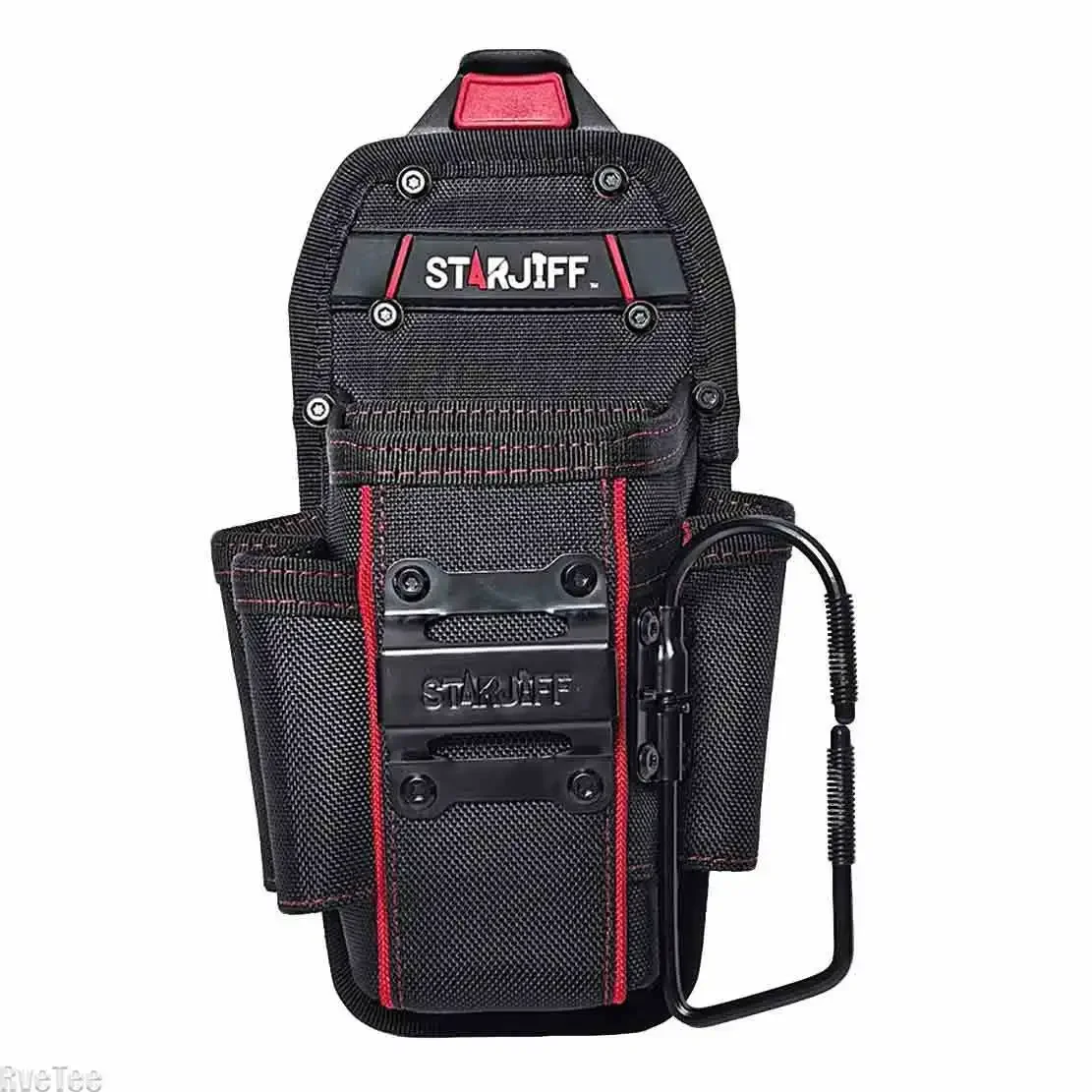 Quick-Hang Tool Belt Pouch 1680D Heavy-Duty Fabric, Equipped with Tape Hook for Electrician Tool Arrangement