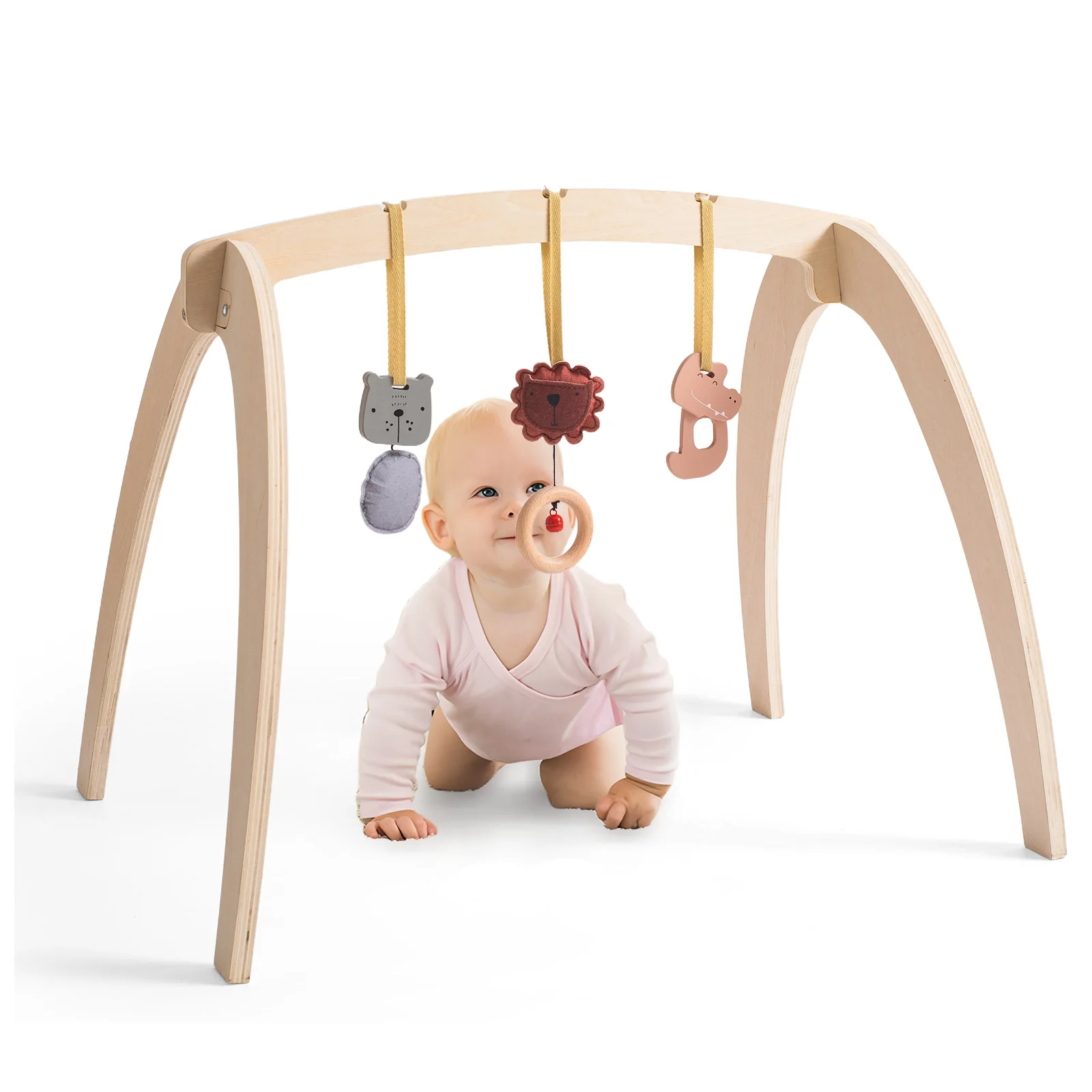 Baby Gym Wooden Carpet Activities for Babies Tent Pendent Hanger Activities for baby stroller Toys Wooden  Room Activities Gym